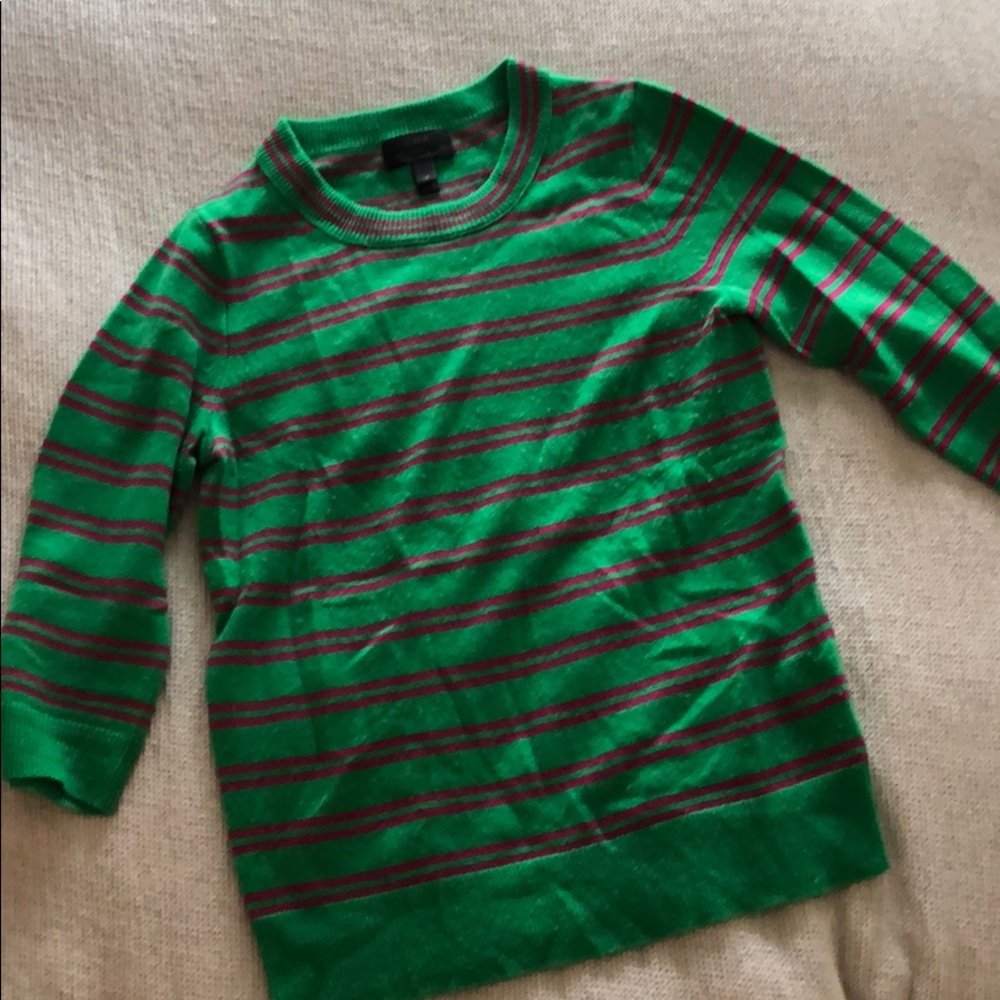 JCREW 3/4 sleeve cashmere sweater